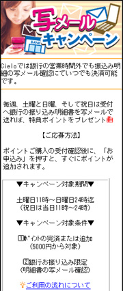 写メールキャンペーン